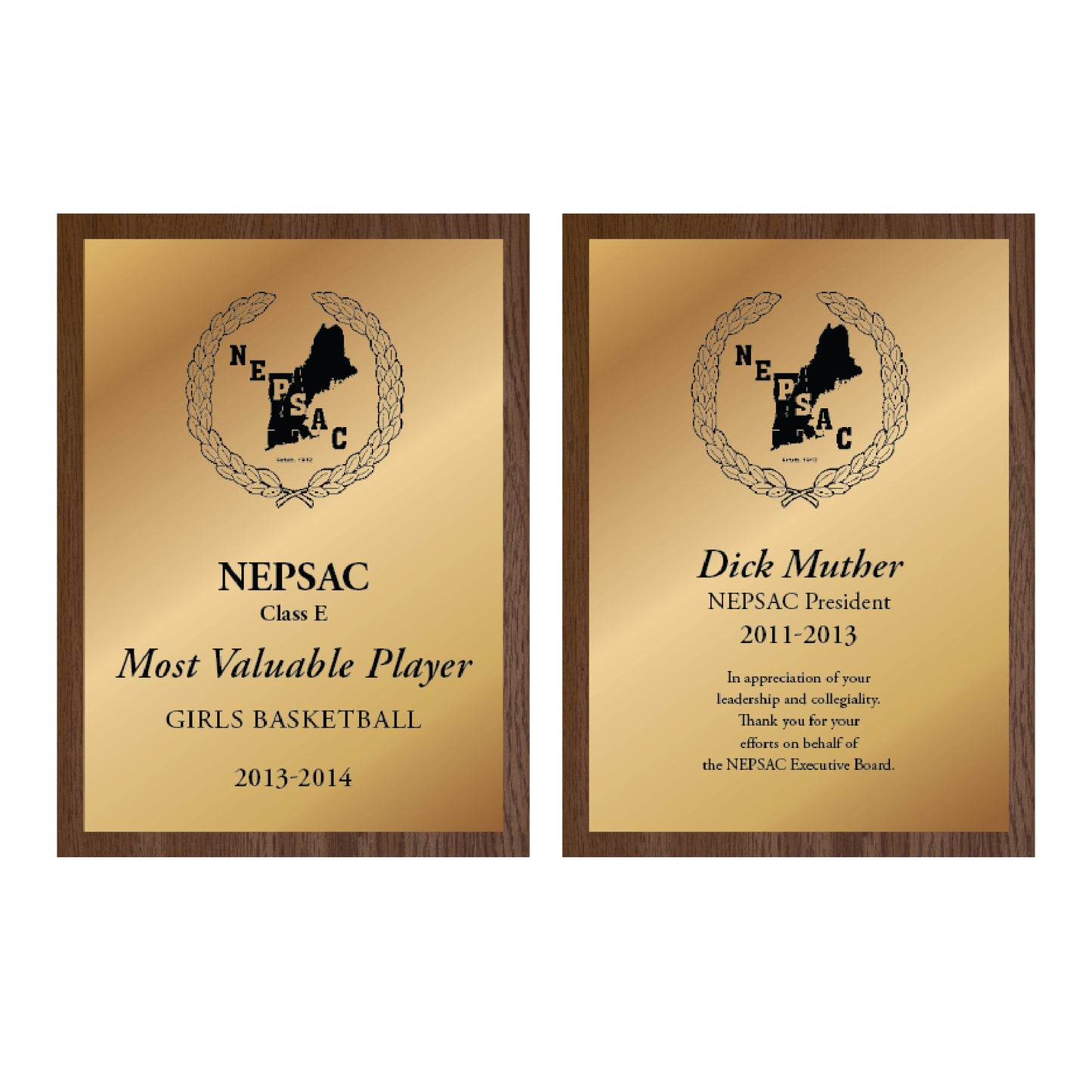 NEPSAC Gold RP Plaque (9x12)